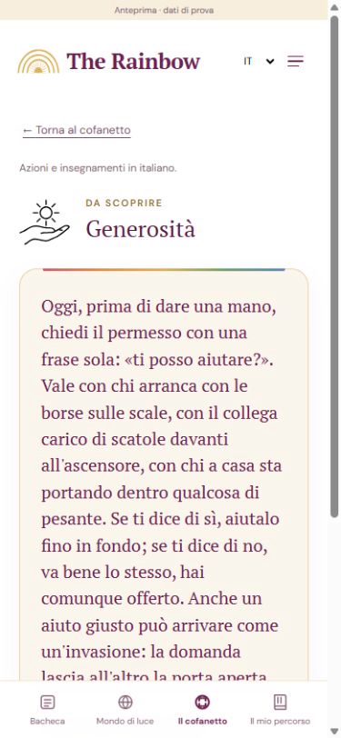 Schermata reale dell’app con l’azione Chiedere prima di aiutare.